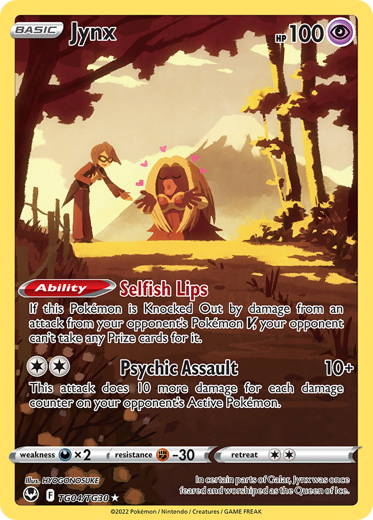 Silver Tempest Trainer Gallery Holo Jynx #TG4/30